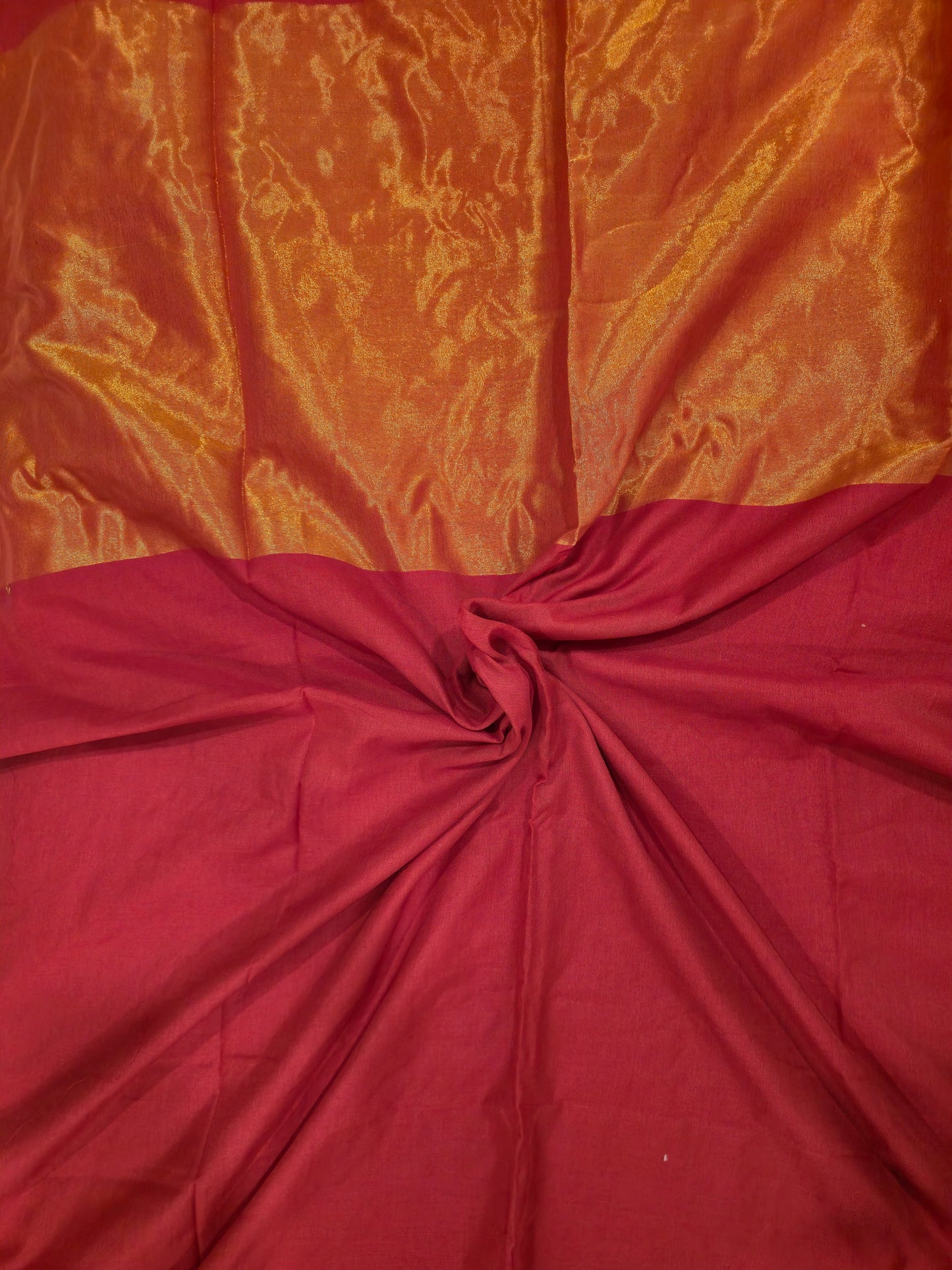 Crimson Red Khadi Cotton Saree