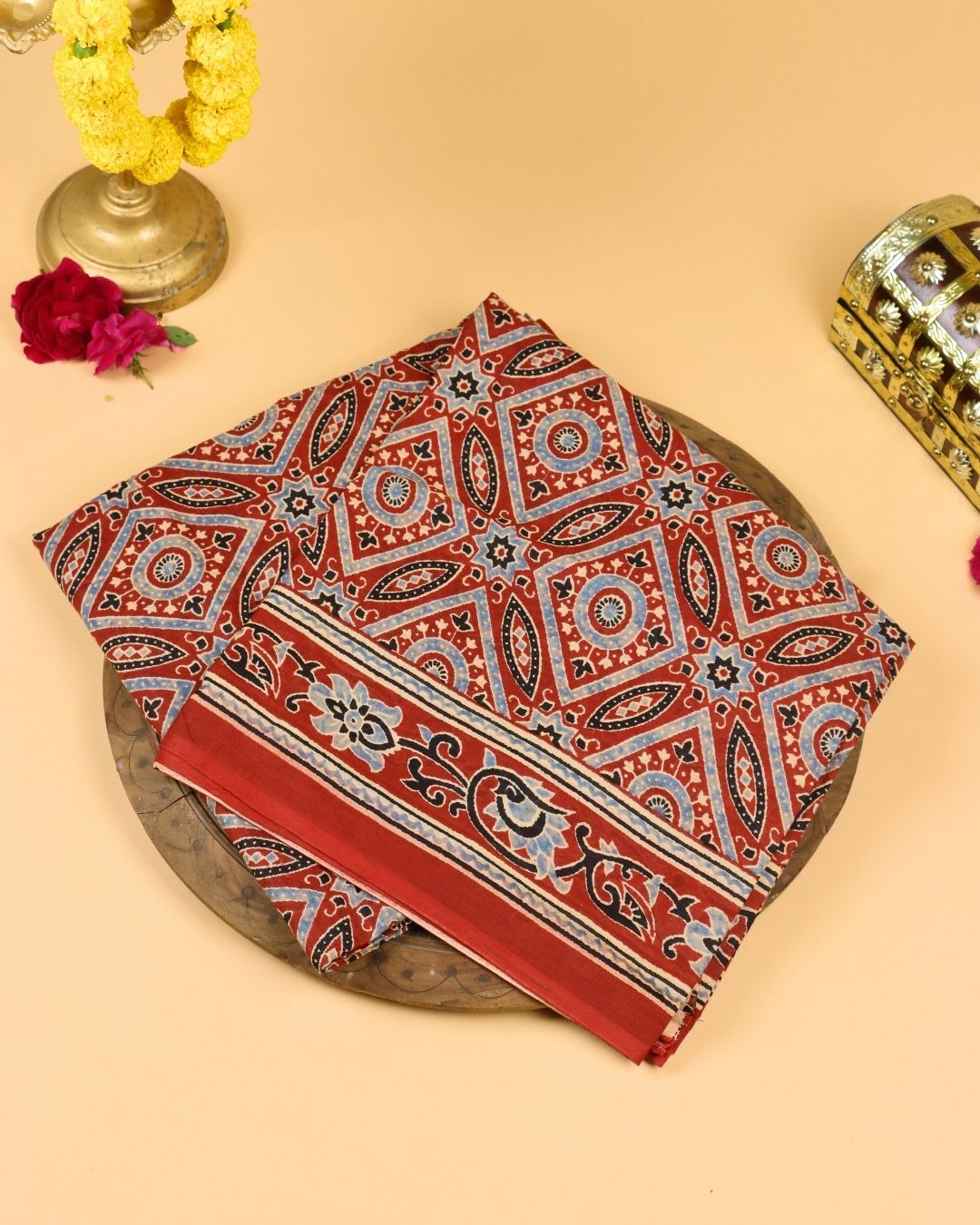 Rustic Brown Mul Cotton Saree