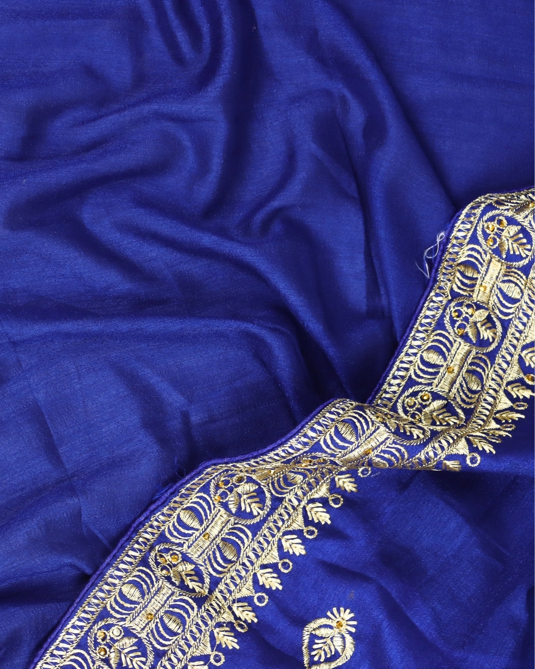 Royal Blue Embroidered Saree