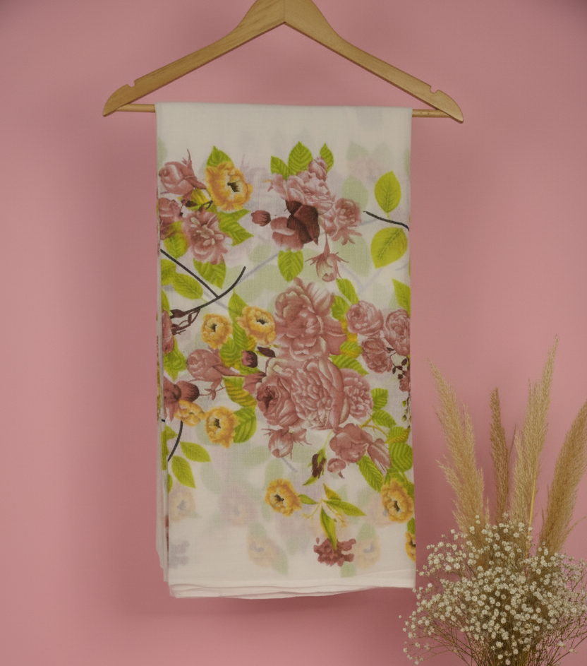 White Whisper Mul Cotton Saree