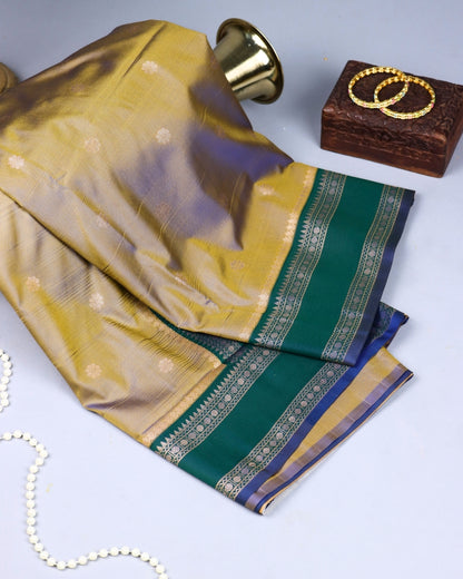 Dual tone gold body Premium Silk Saree