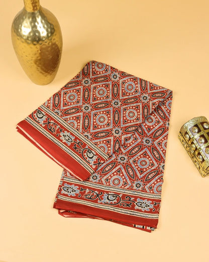 Rustic Brown Mul Cotton Saree