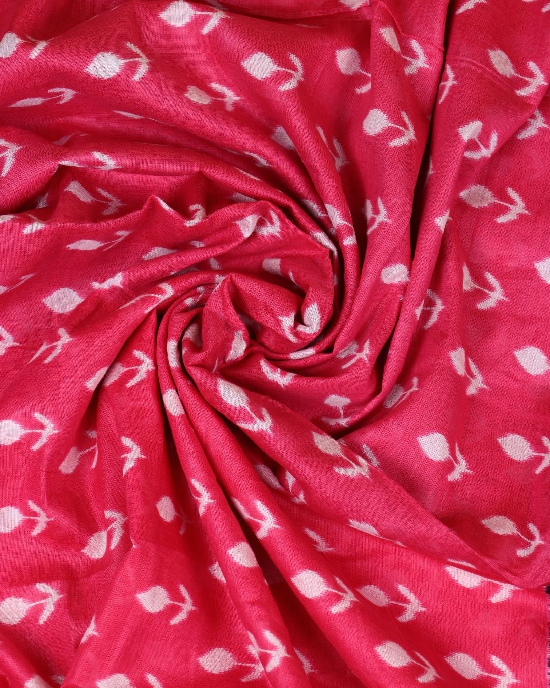 Magenta pink Mul Cotton Saree