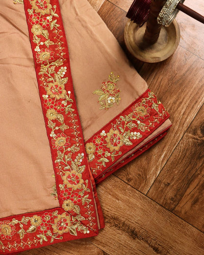 Rajwada Scarlet Bloom Saree