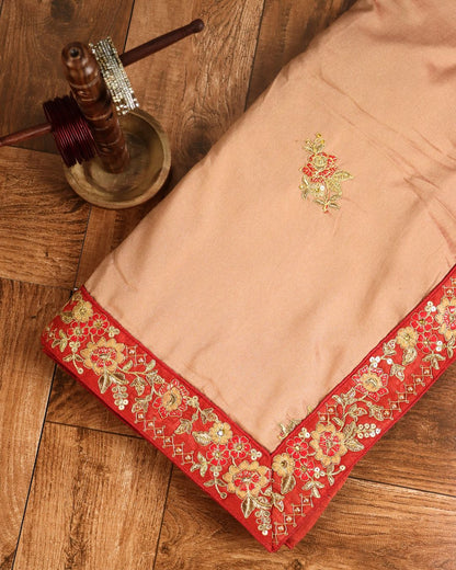 Rajwada Scarlet Bloom Saree