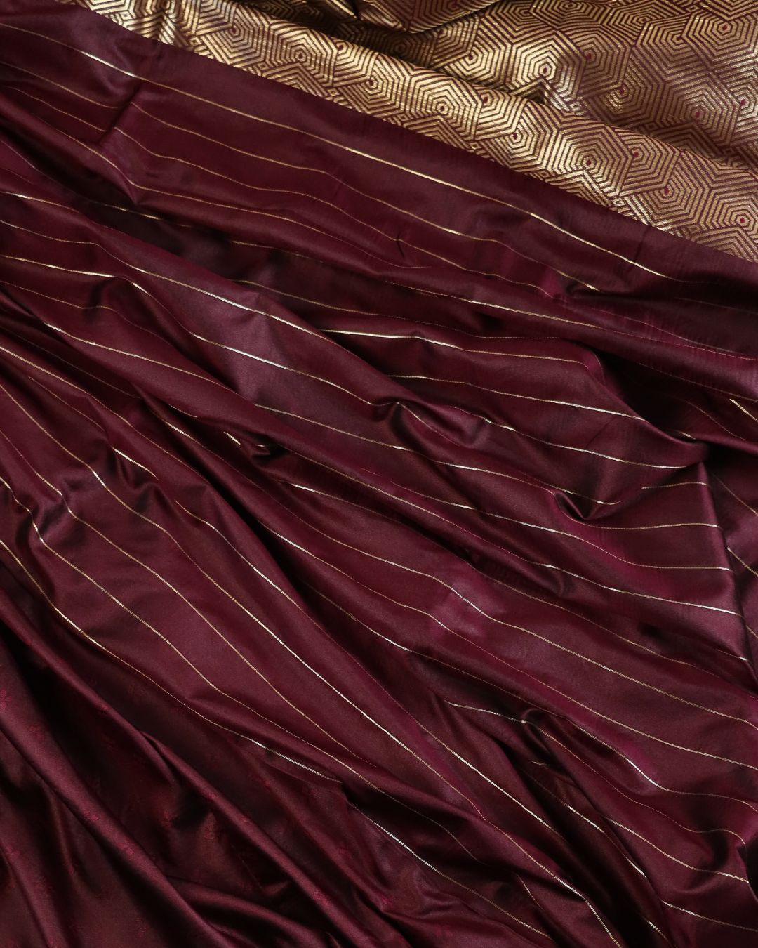 Maroon Hexa Heritage Silk Saree