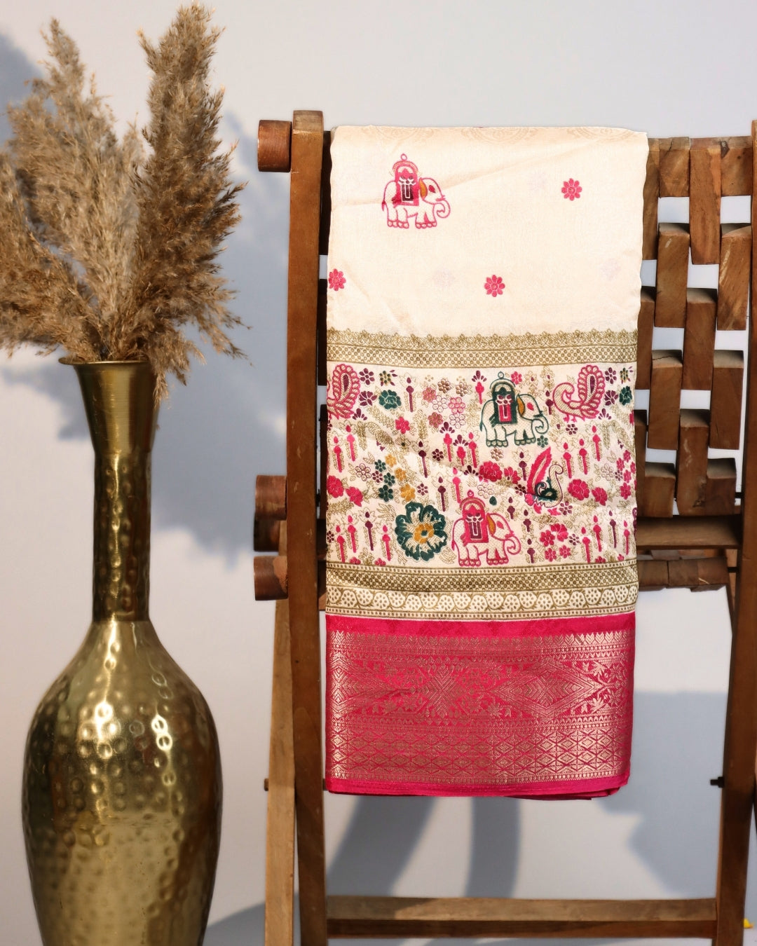 Royal Ivory White Saree