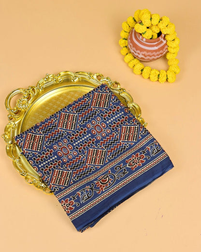 Indigo Heritage Blue Mul Cotton Saree