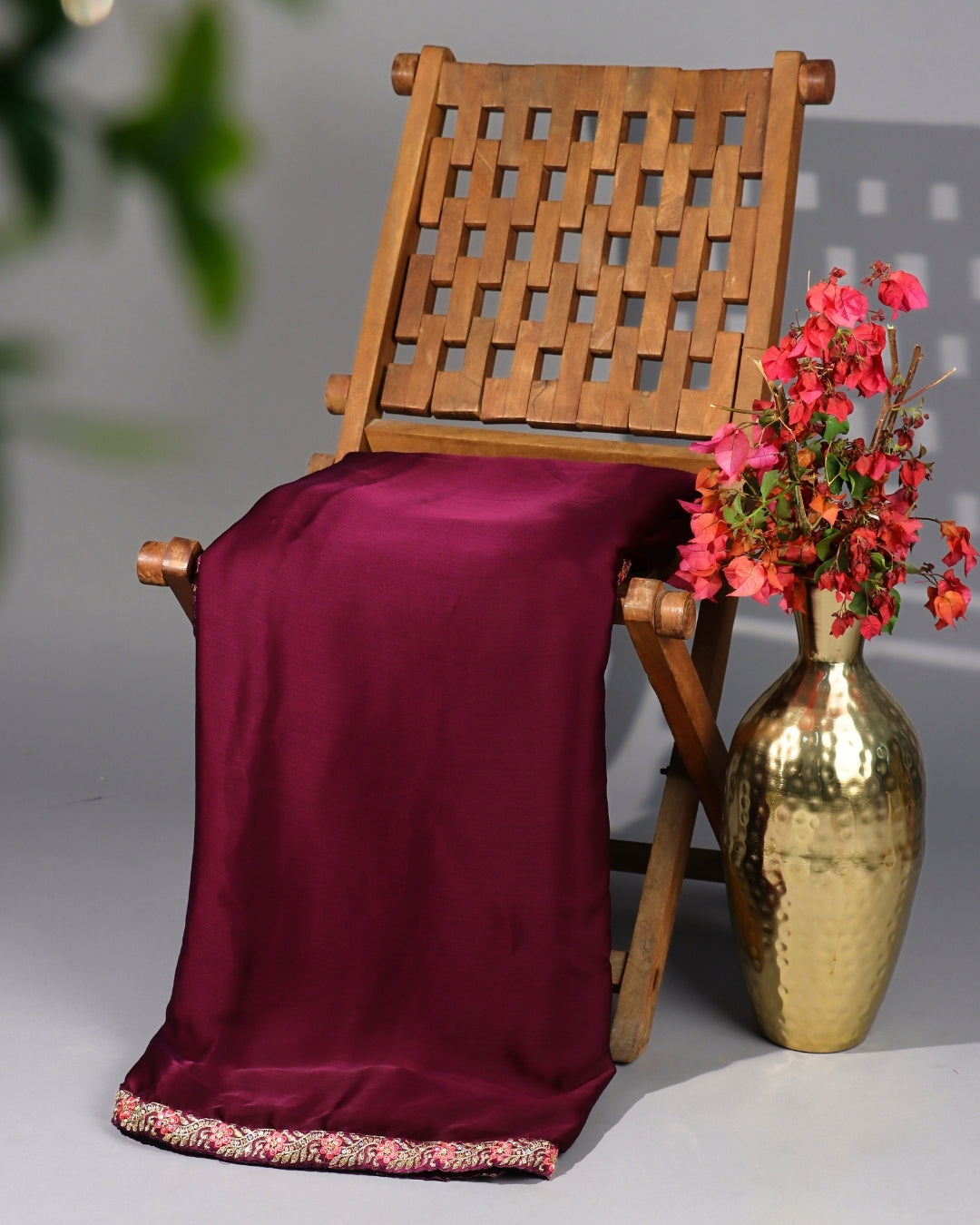 Maroon Designer Saree