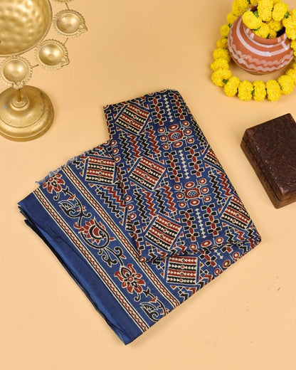 Indigo Heritage Blue Mul Cotton Saree