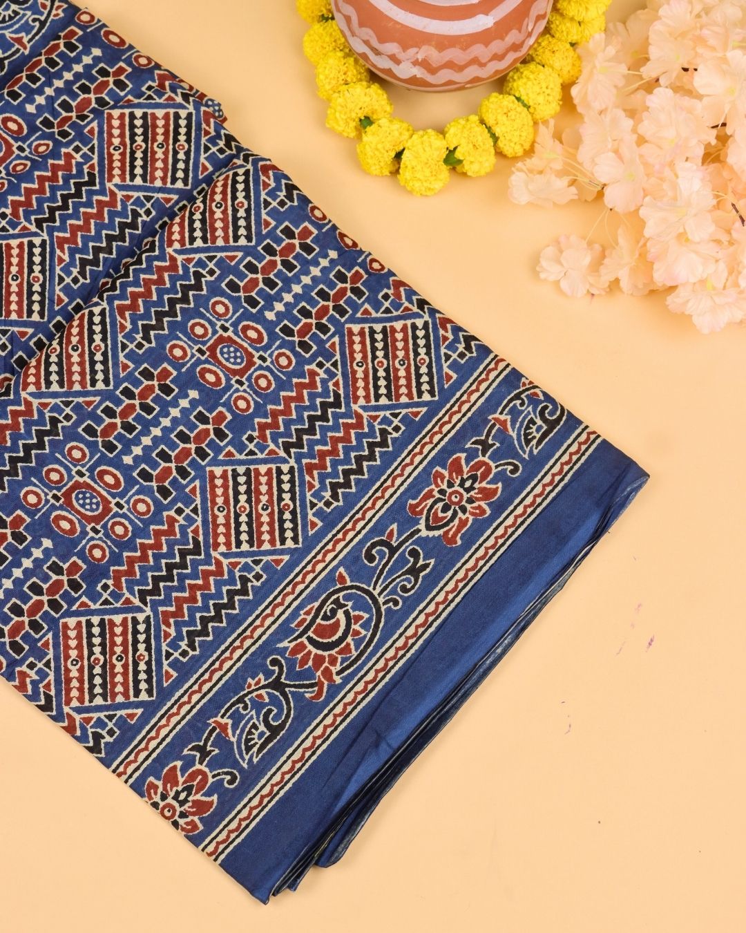 Indigo Heritage Blue Mul Cotton Saree