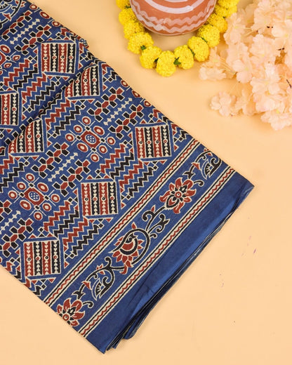 Indigo Heritage Blue Mul Cotton Saree