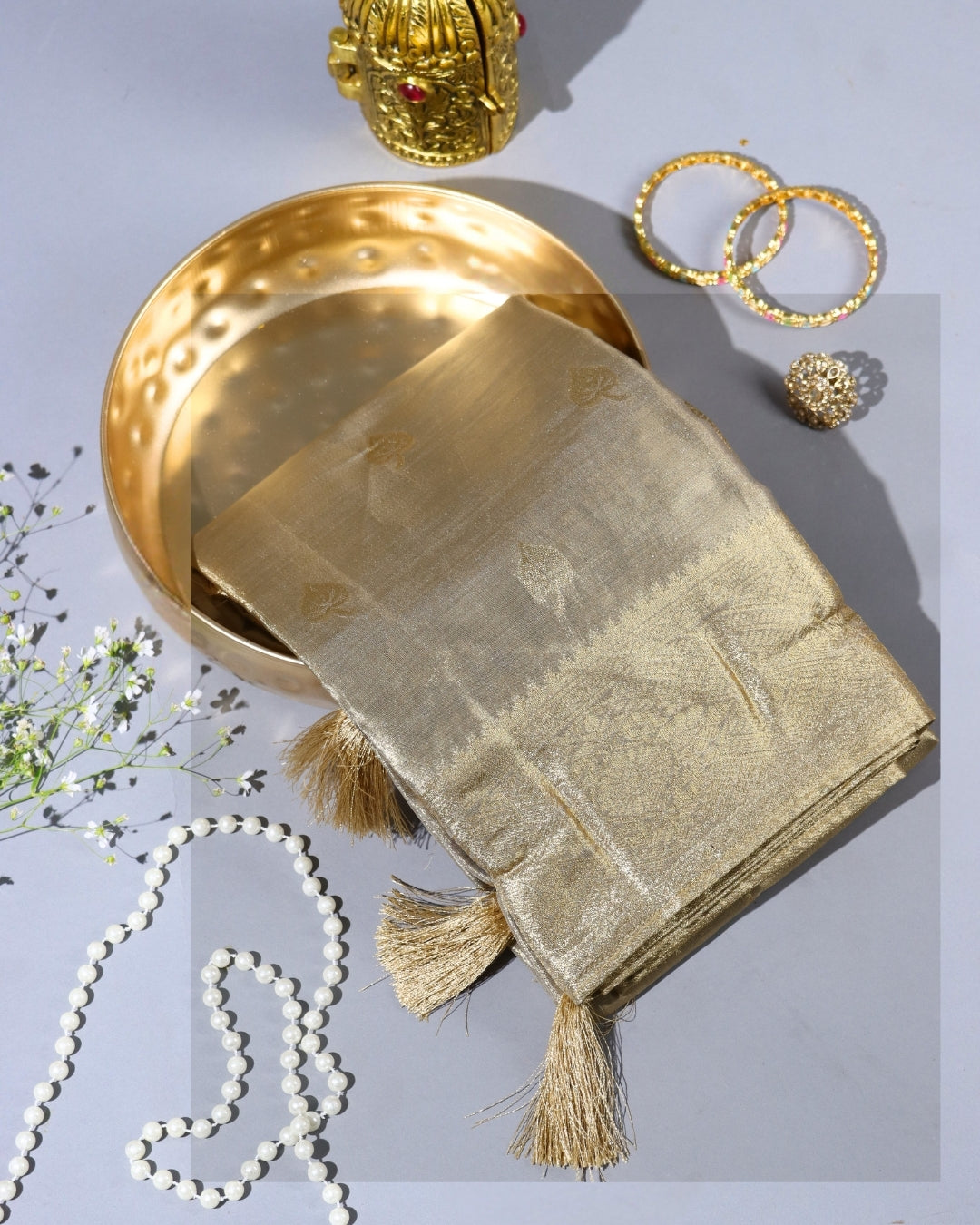 Rich Golden Tissue Silk Saree