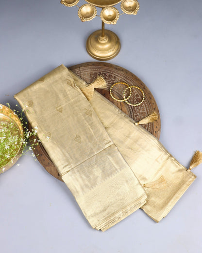 Rich Golden Tissue Silk Saree