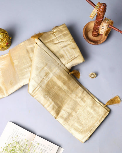 Rich Golden Tissue Silk Saree