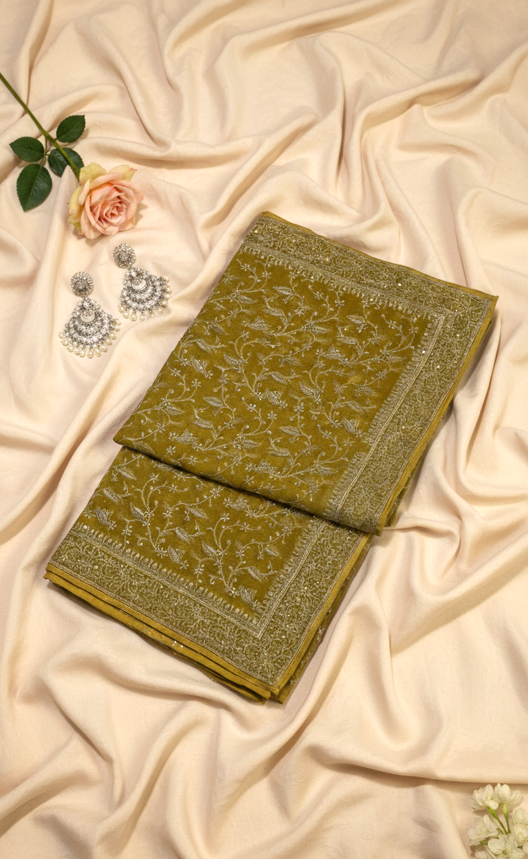 Golden Aura Tissue Silk Saree