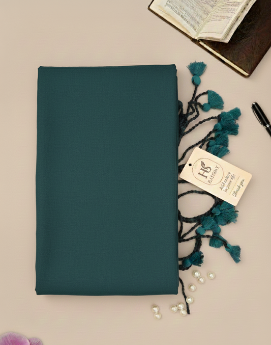 Teal Green Khadi Cotton Saree