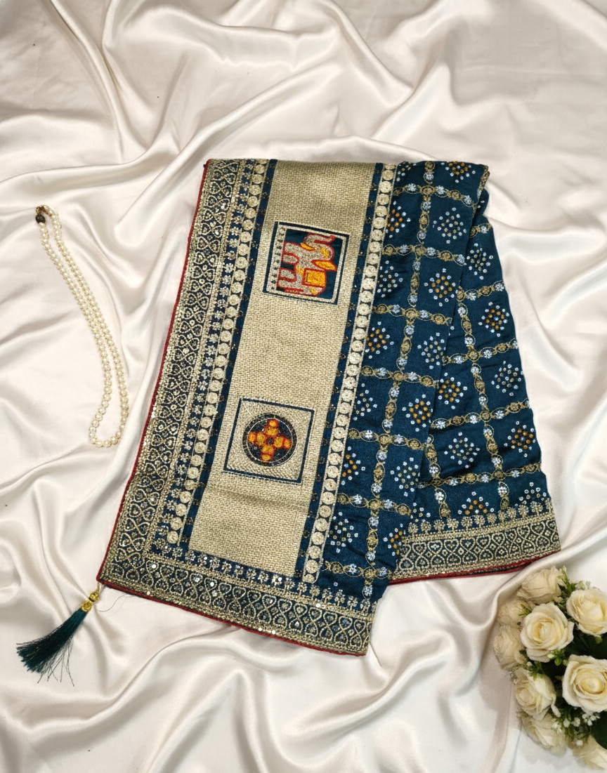 Blended Silk Bandhani Saree