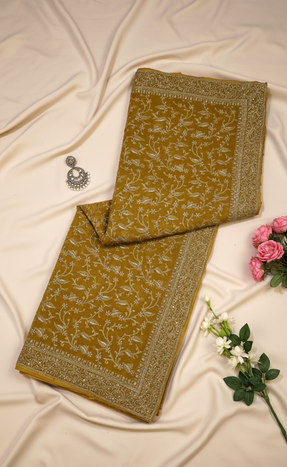 Golden Aura Tissue Silk Saree