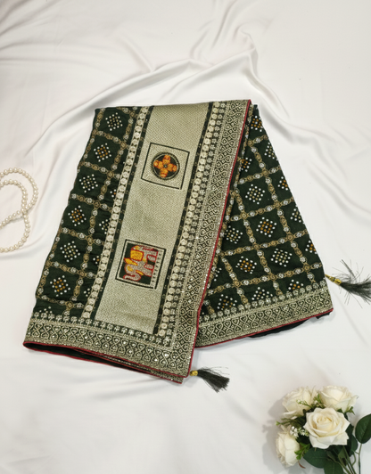 Blended Silk Bandhani Saree