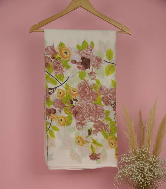 White Whisper Mul Cotton Saree