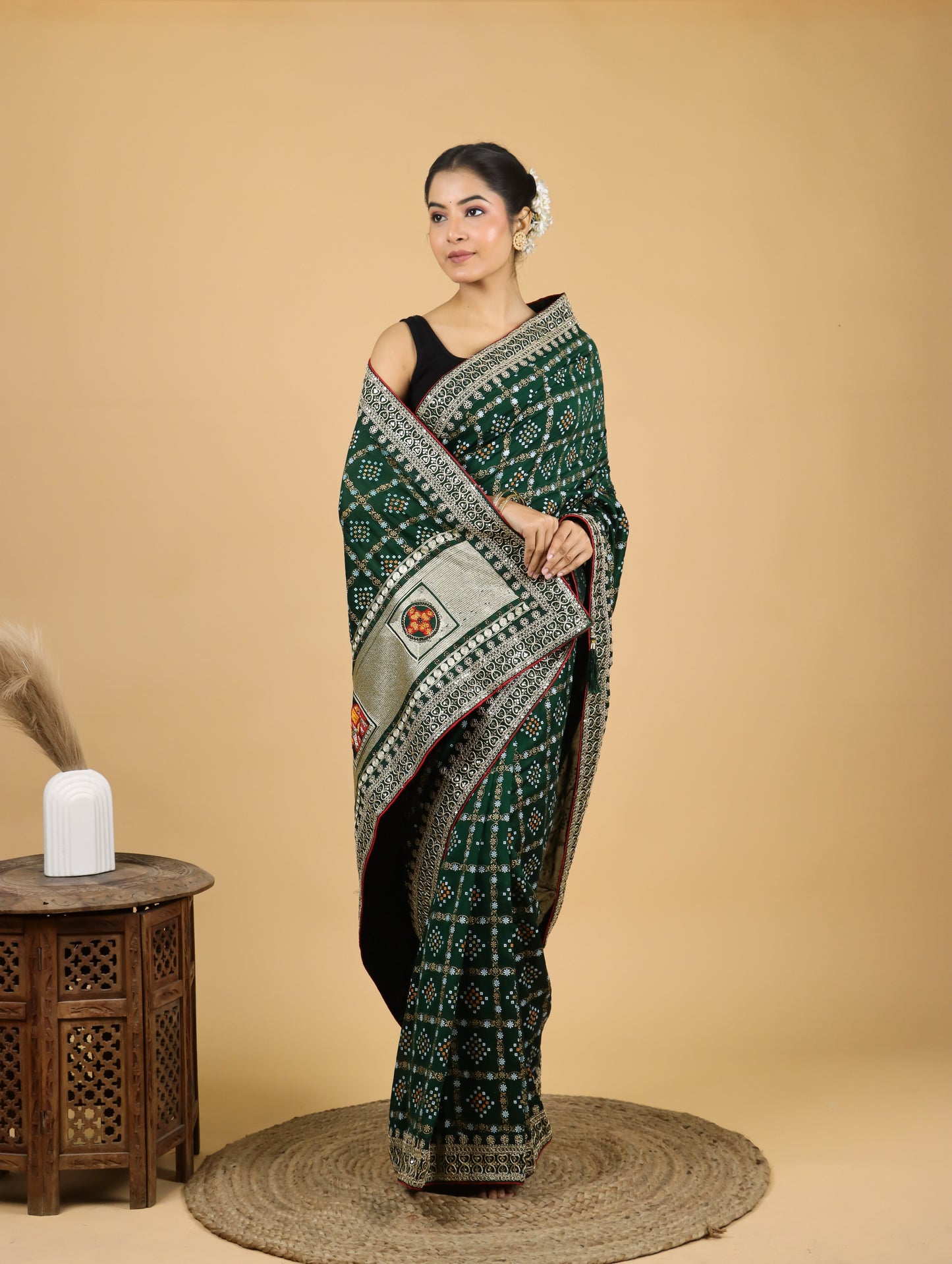 Blended Silk Bandhani Saree