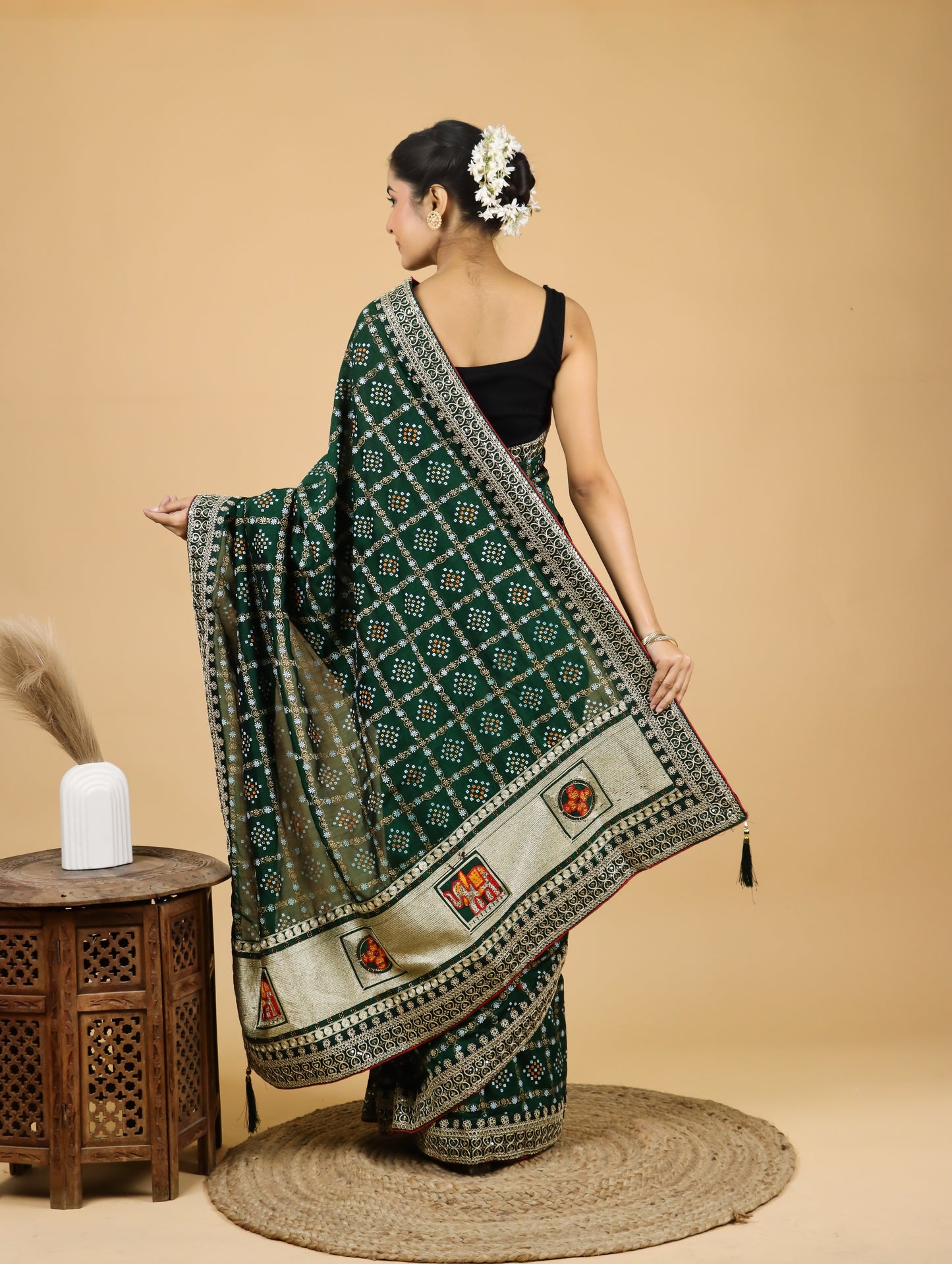 Blended Silk Bandhani Saree